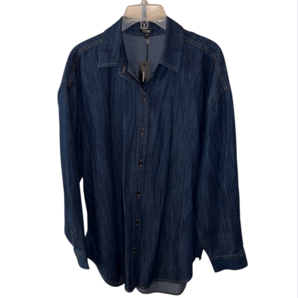 Express Denim Boyfriend Portfolio Shirt